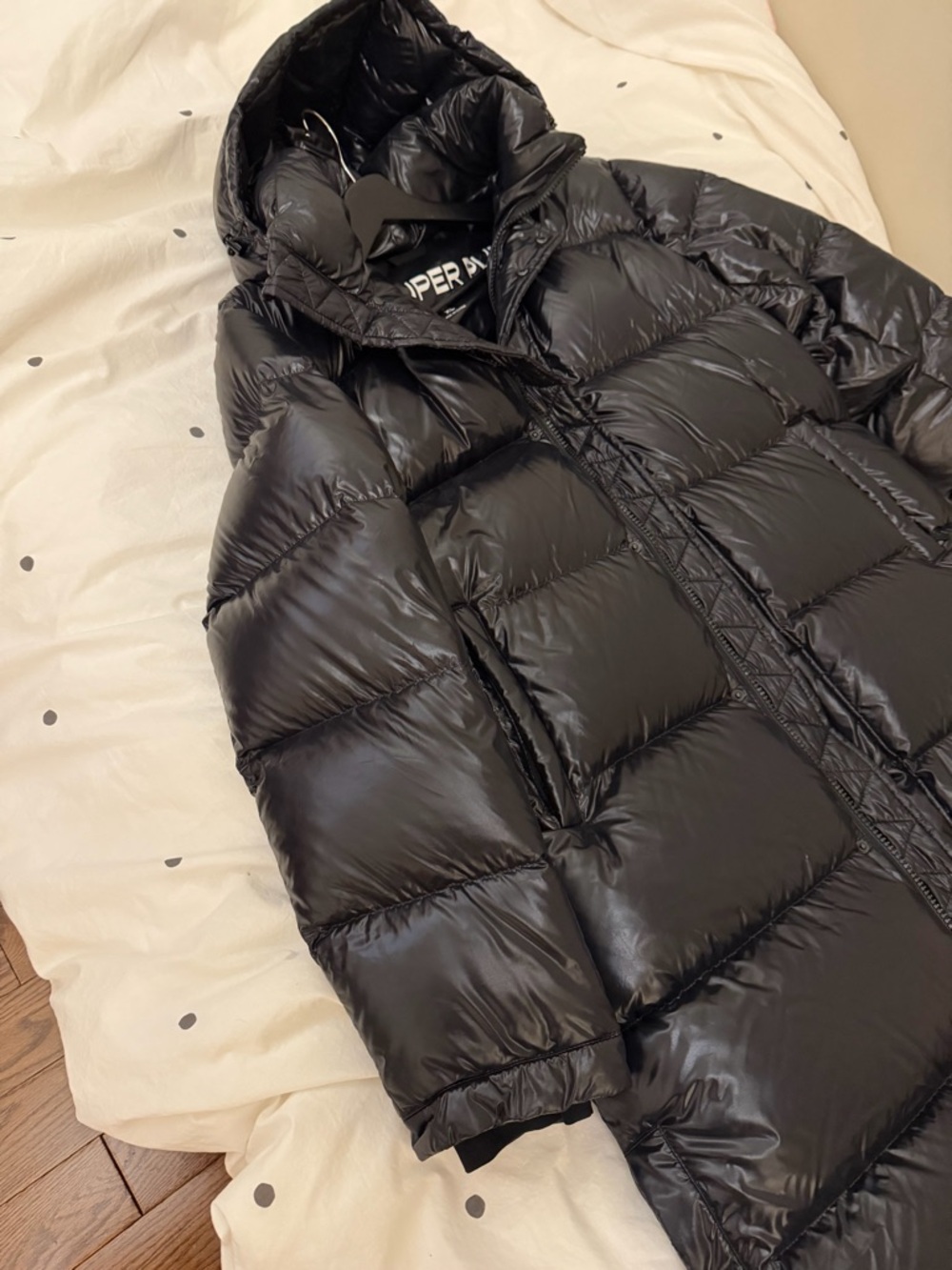 Aritzia Super Puff Black Long Puffer Coat size XL - Picture 3 of 8